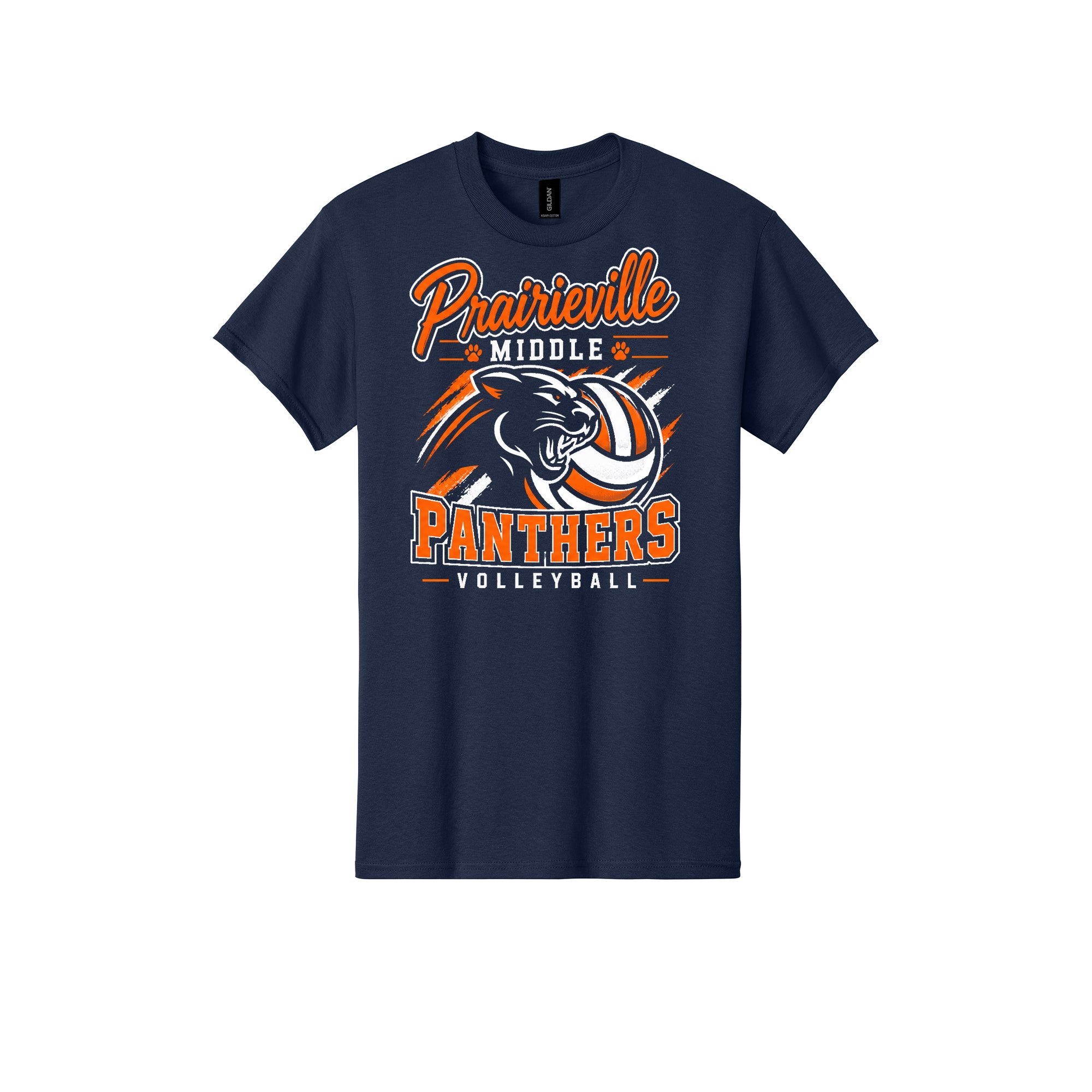 PRAIRIEVILLE MIDDLE VOLLEYBALL TEE